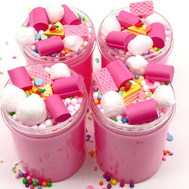 Pink Candy Sprinkle Cloud Slime