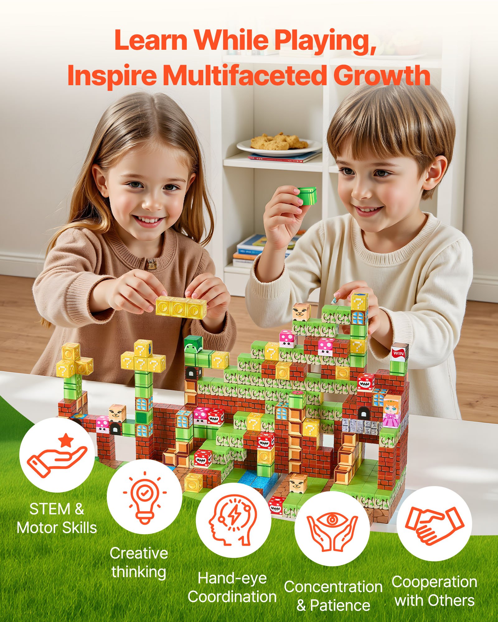 Magnetic Blocks 100 Pcs Magnet Toy — photo 4