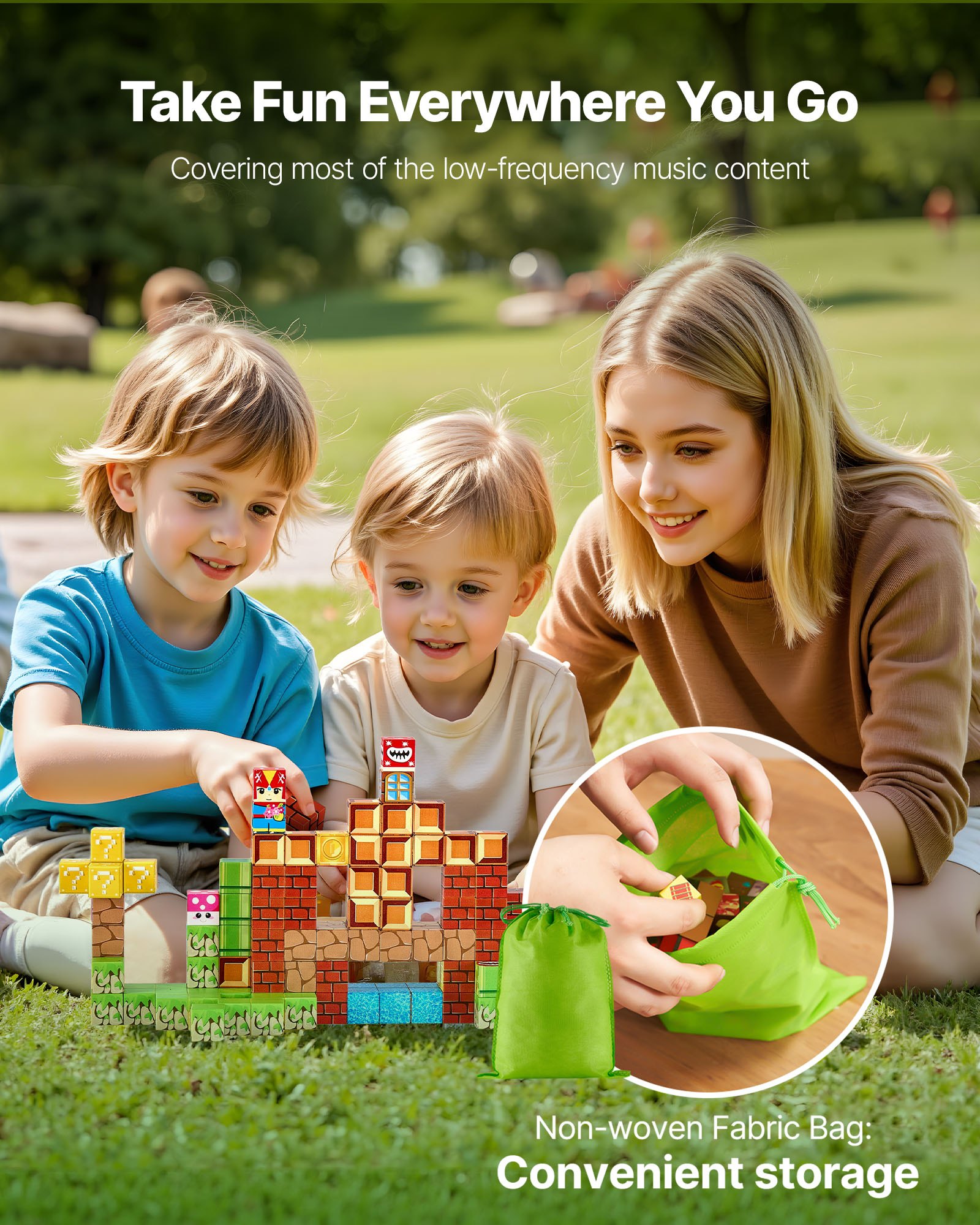 Magnetic Blocks, 100 Pcs Magnet Toy — photo 2