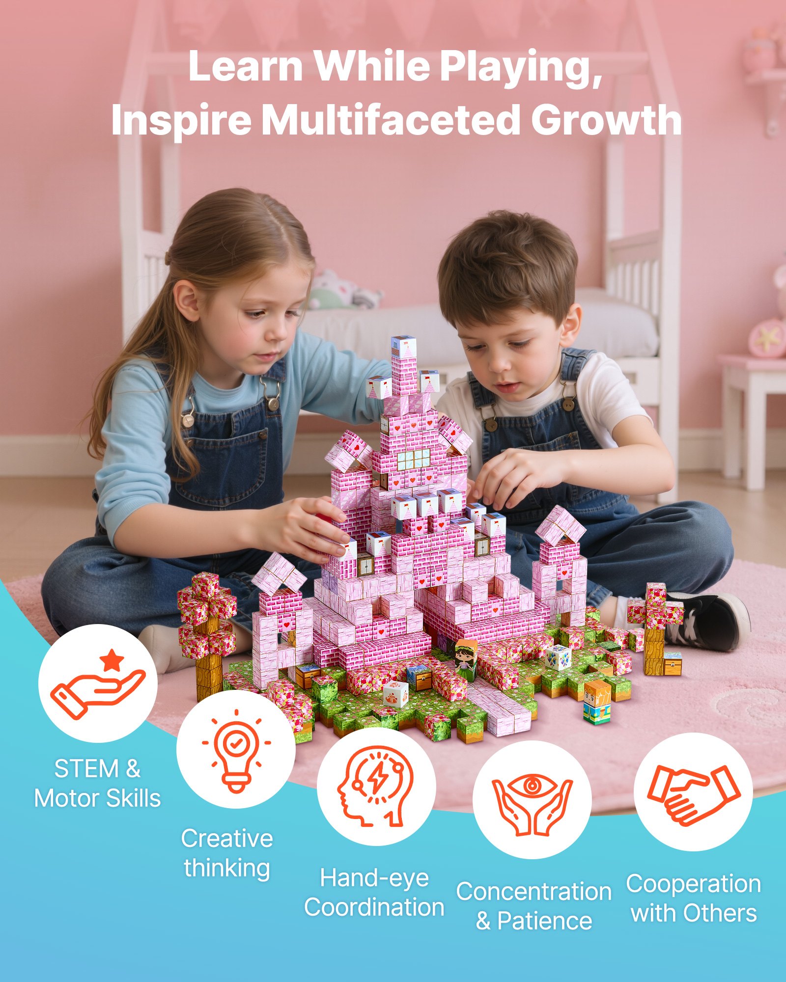 Magnetic Blocks 100 Pcs Princess Toy โ photo 2