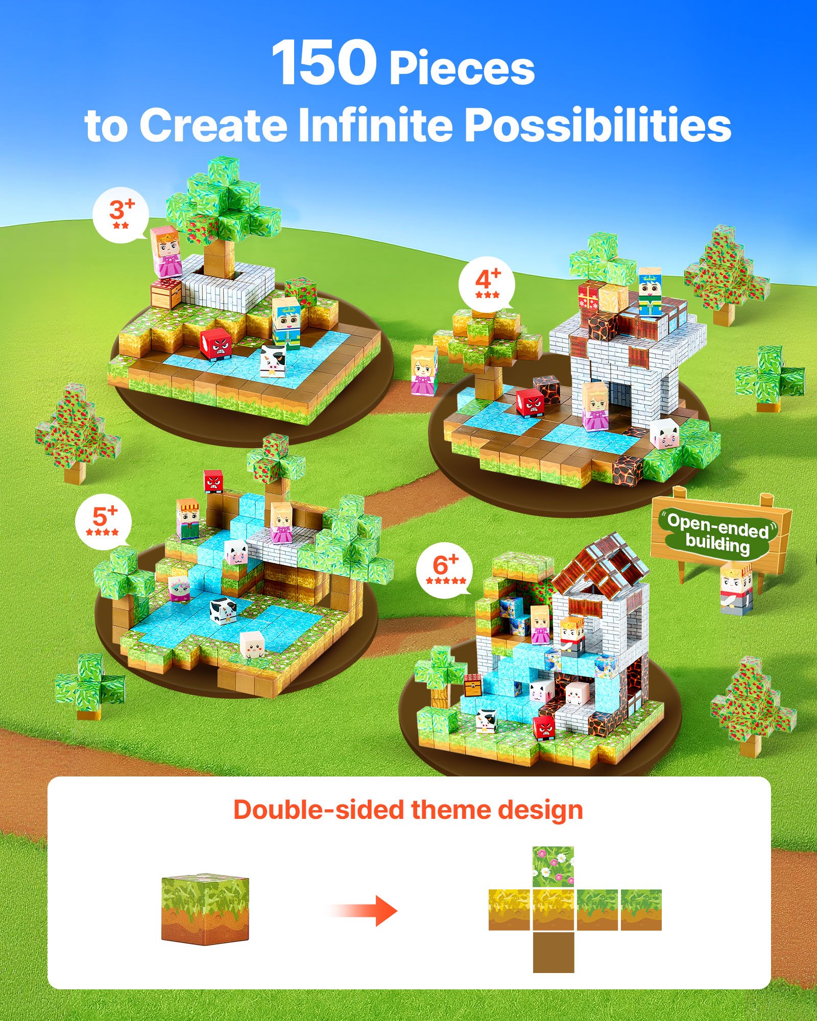 Magnetic Blocks 150 Pcs Forest Toy โ photo 2