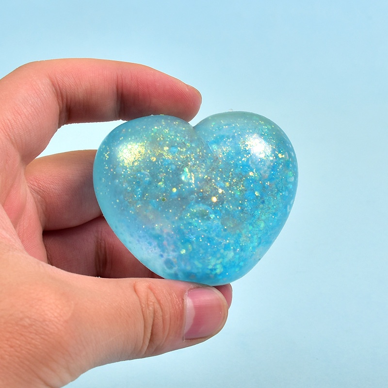 Galaxy Glitter Heart Squishy
