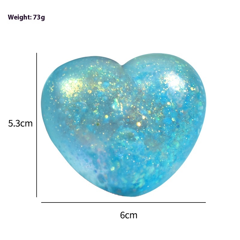 Galaxy Glitter Heart Squishy — photo 2