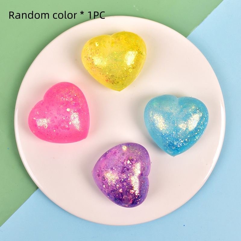 Galaxy Glitter Heart Squishy — photo 4