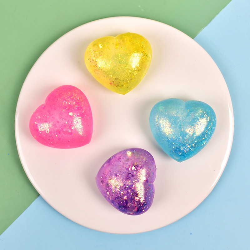 Galaxy Glitter Heart Squishy — photo 5