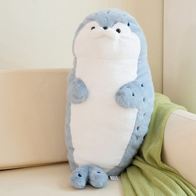Standing Blue Seal Pup Plush