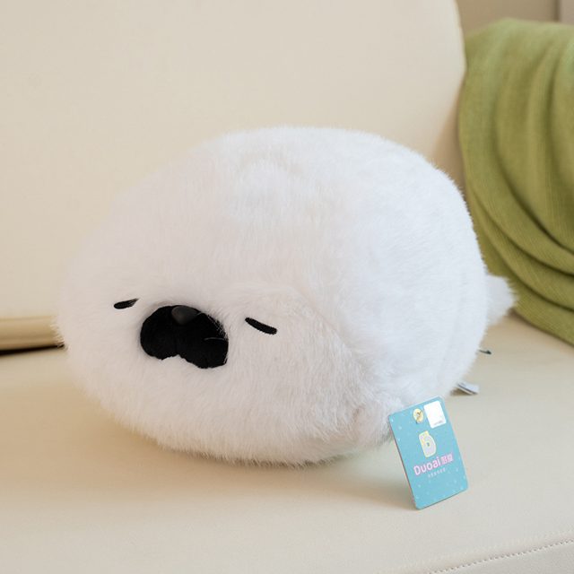 Sleepy Snowball Seal Pup Plush