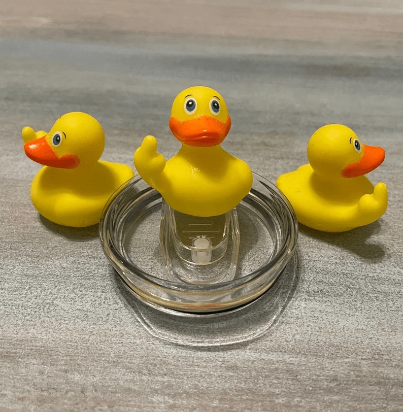 Middle Finger Flick Yellow Duck Toy