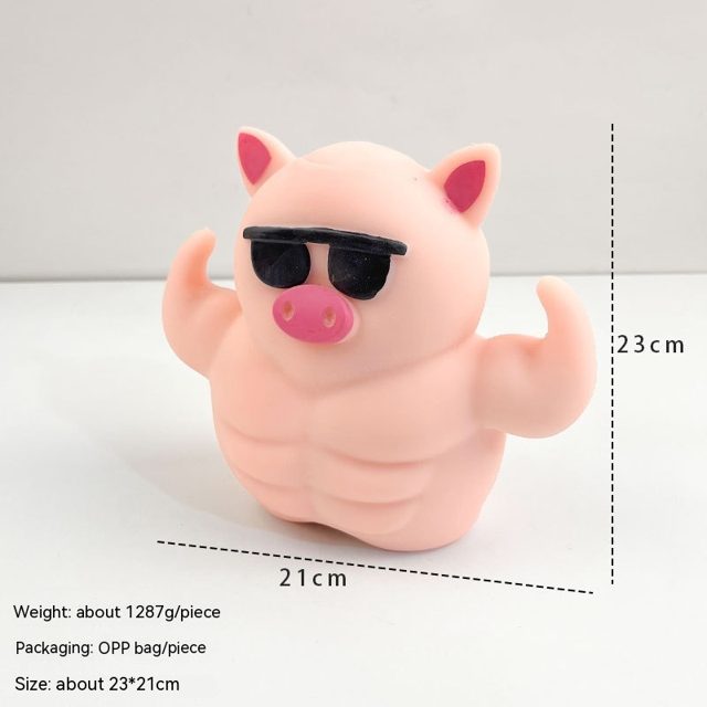 Buff Piggy With Shades Squishy