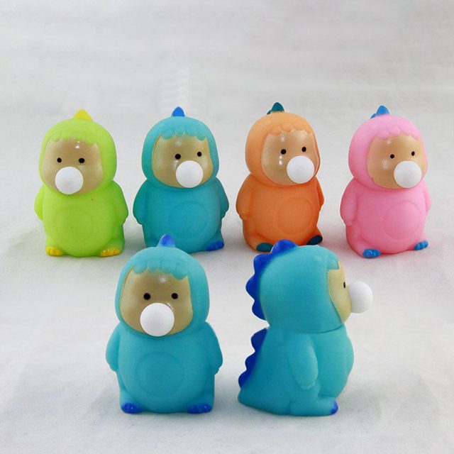 Bubble-Blowing Dino Baby Squeeze Toy