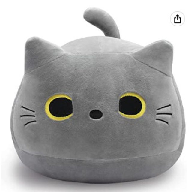 Chonky Gray Cat Pillow Plush — photo 2