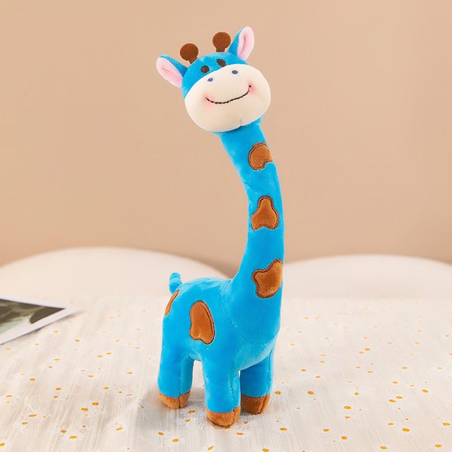 Tall Blue Giraffe Stick Plush