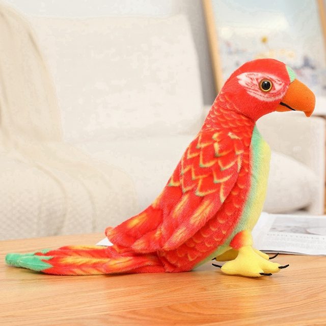 Fiery Scarlet Parrot Plushie