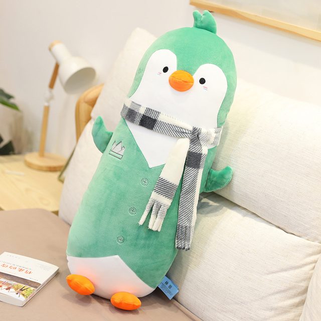 Scarf-Wearing Penguin Cuddle Body Pillow — photo 2