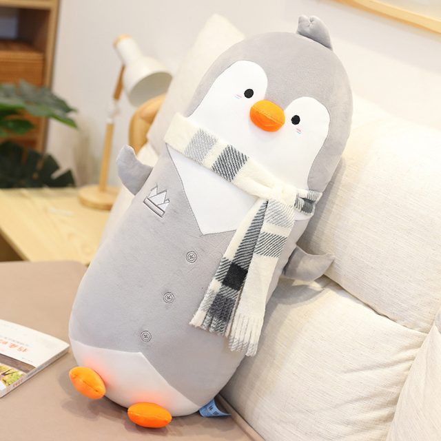 Scarf-Wearing Penguin Cuddle Body Pillow — photo 6