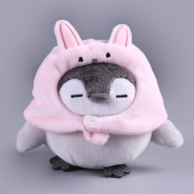 Penguin in a Bunny Hood Keychain