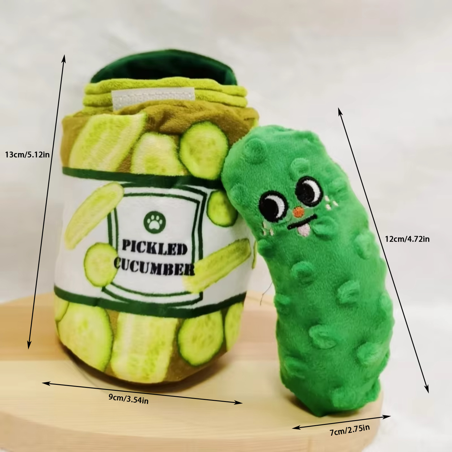 Pet Toys-pickles-green-1 Piece Plush