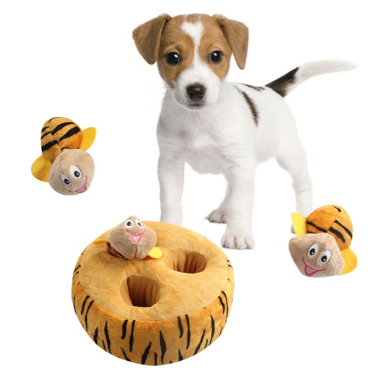 Hide-and-Seek Bees Dog Snuffle Toy
