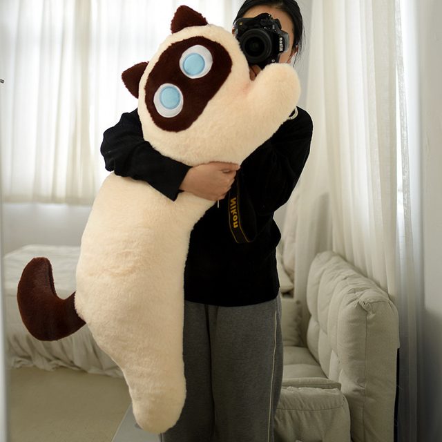 Long Siamese Cat Hugging Pillow