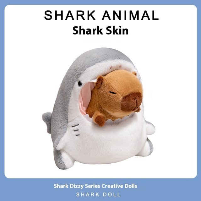 Chomped! Shark Plush With Sleepy Capybara