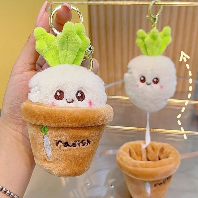 Lil' Radish-in-a-Pot Keychain