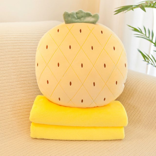 Pineapple Cushion Plush & Blanket