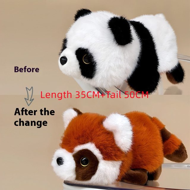 Panda-to-Red-Panda Flip Plushie (35cm)