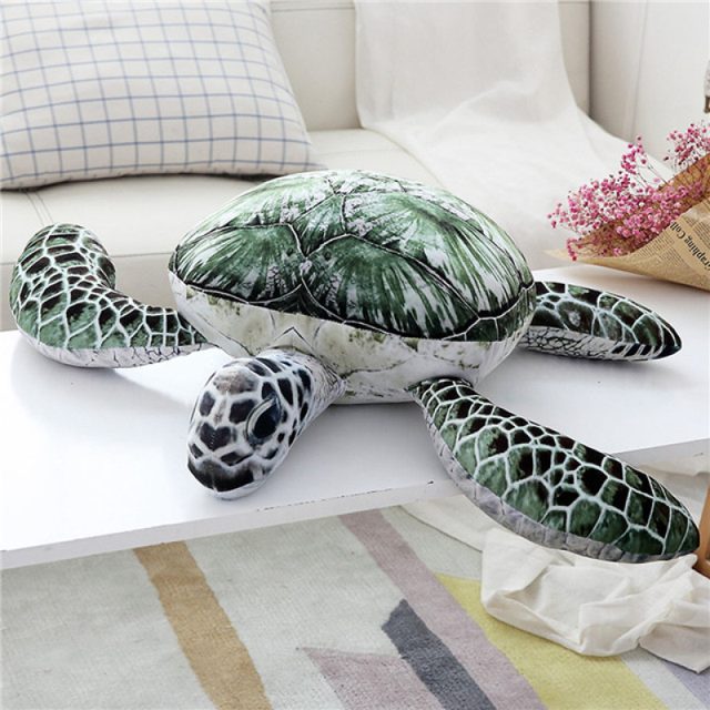 Realistic Sea Turtle Squish Pillow Plush โ photo 2