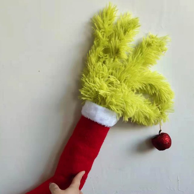 Furry Green Grinch Arm Tree Pick
