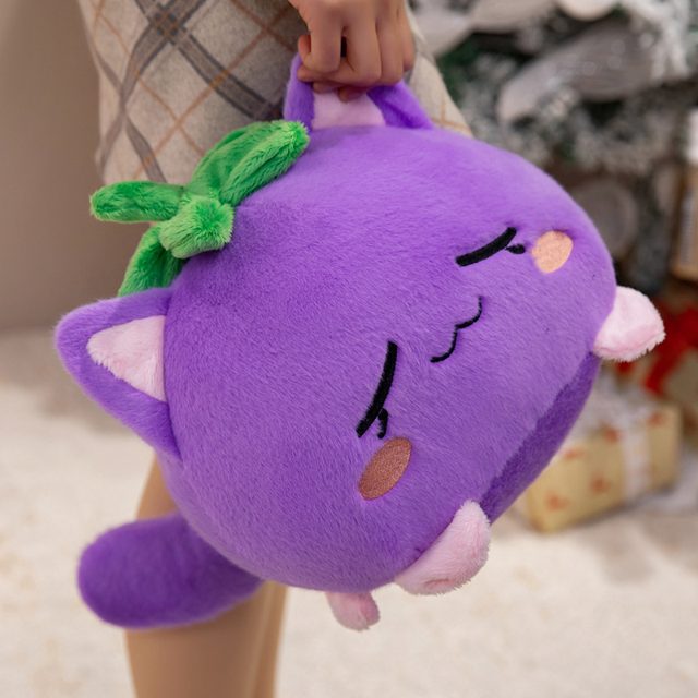 Tiny Eggplant Kitty Plush