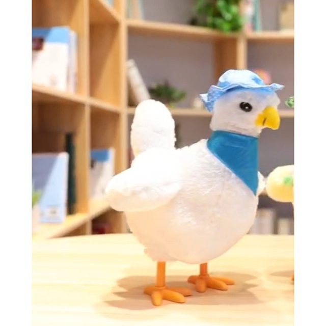 Egg-Laying Musical Hen Plush (White)