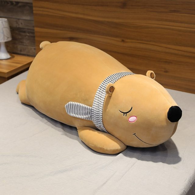 Sleepy Tan Bear Body-Pillow Plush โ photo 2