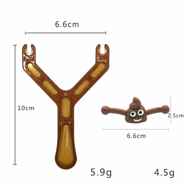 Poop Emoji Slingshot Launcher Set (Brown)