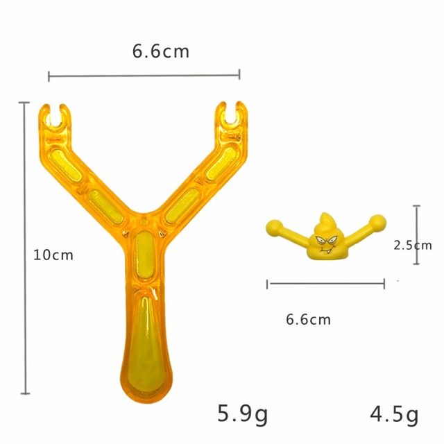 Yellow Poop Emoji Flyer & Slingshot Set