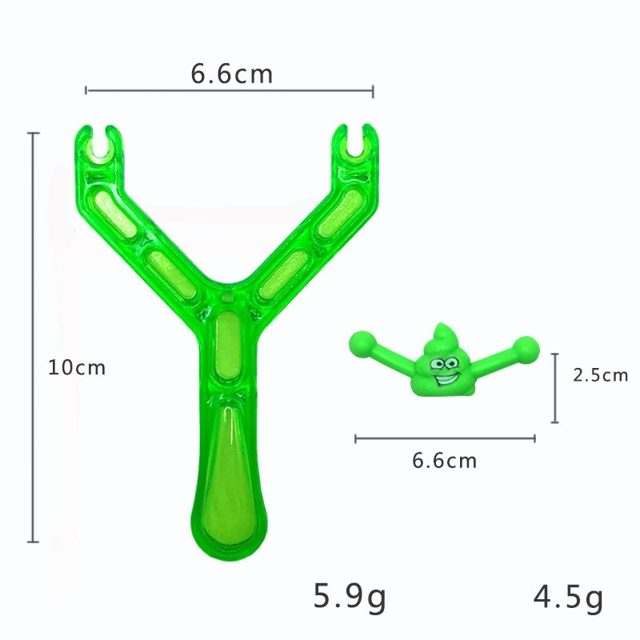 Green Poop Emoji Flyer & Slingshot Set