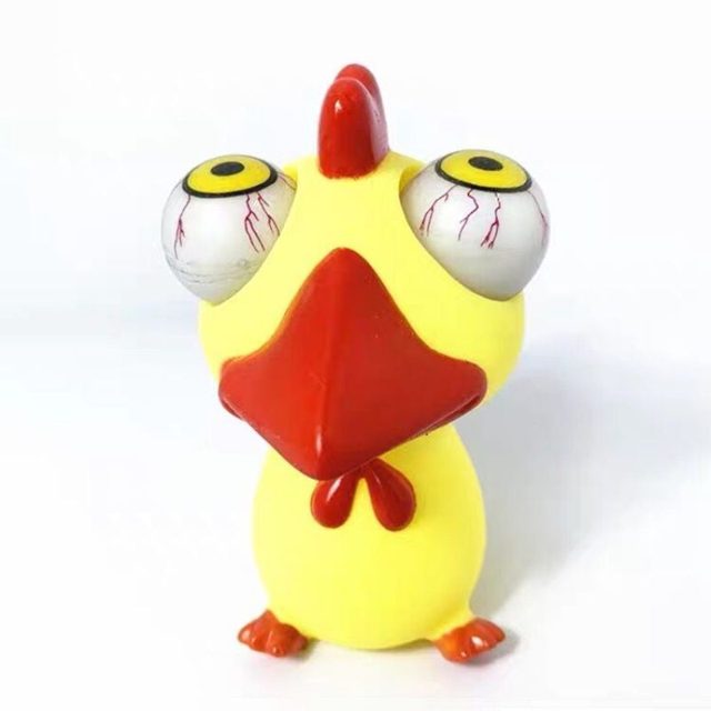 Pop-Eye Rooster Squeeze Toy