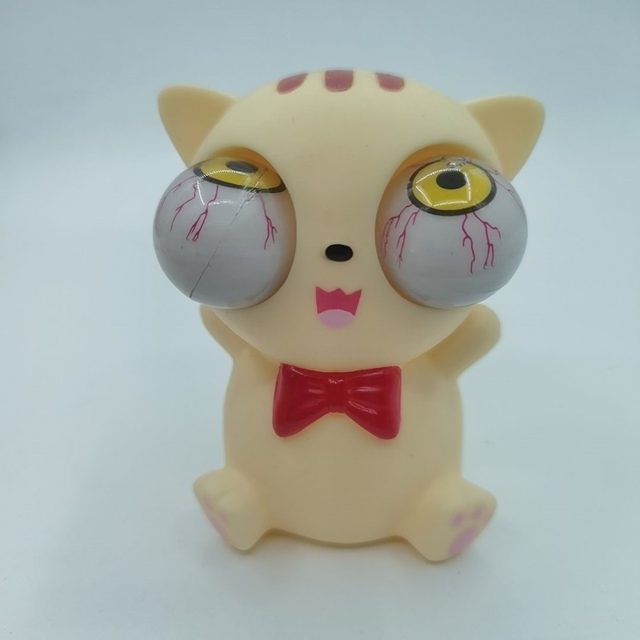 Pop-Eye Kitty Squeeze Toy