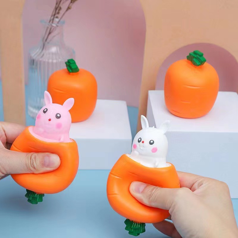 Peek-A-Boo Carrot Bunny Squishy — photo 2