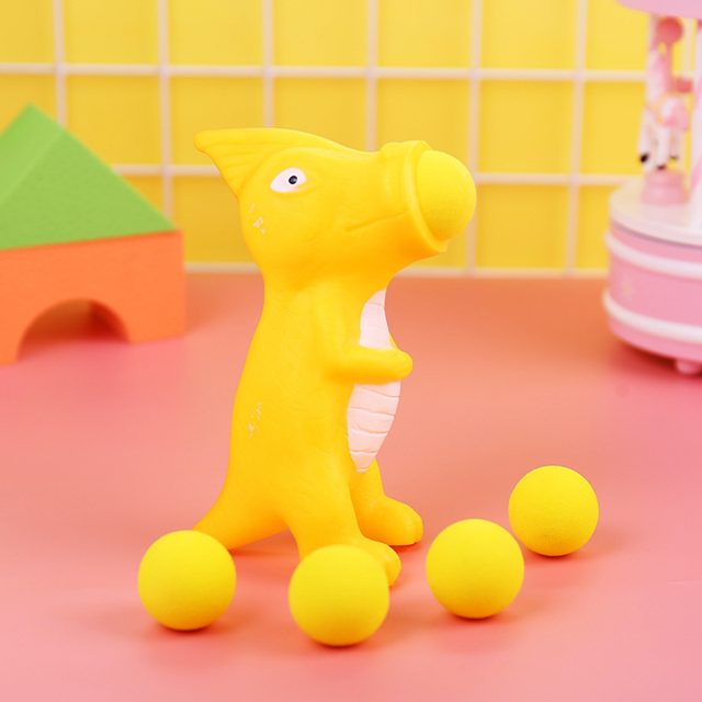 Yellow Dino Ball Popper