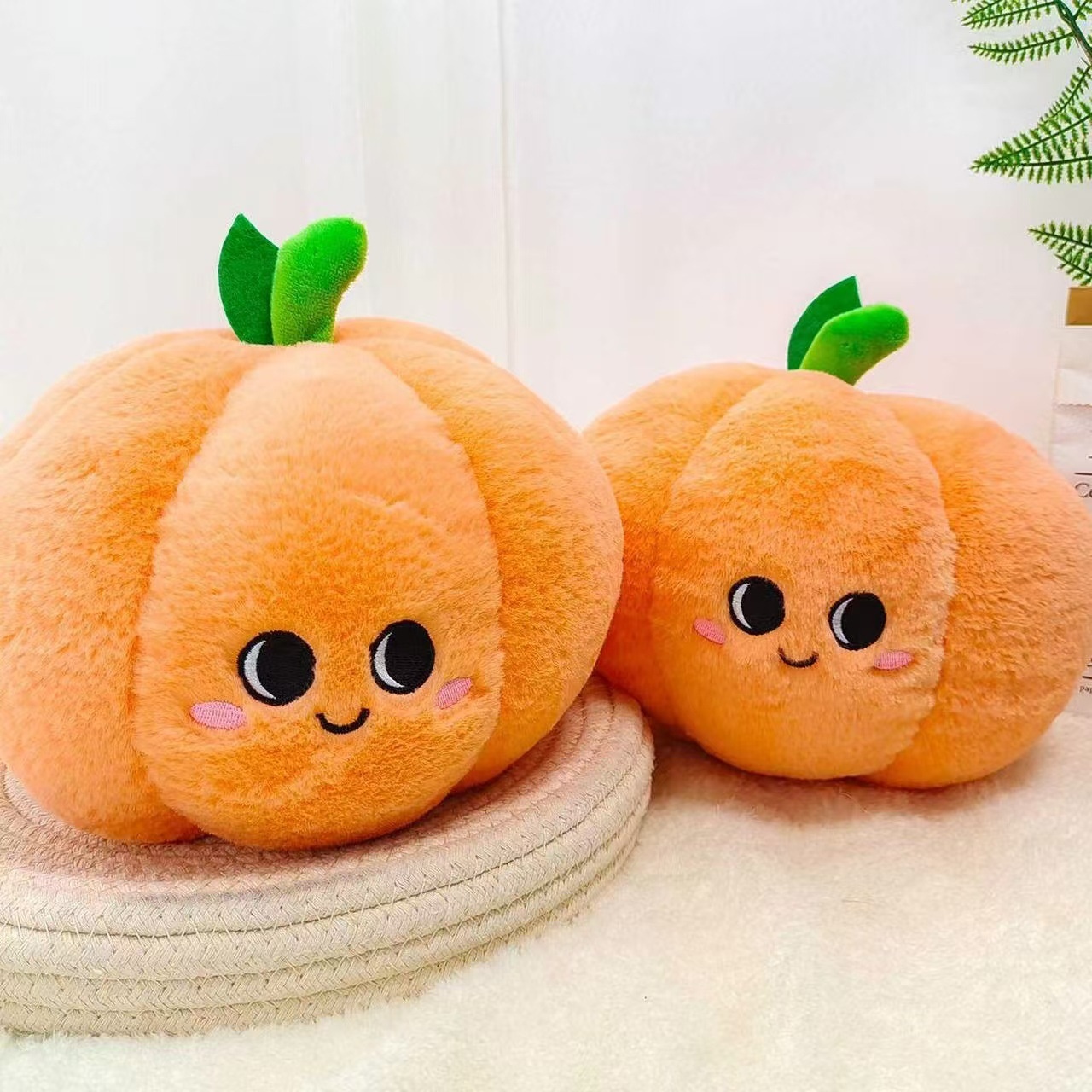 Smiley Pumpkin Pillow Plush