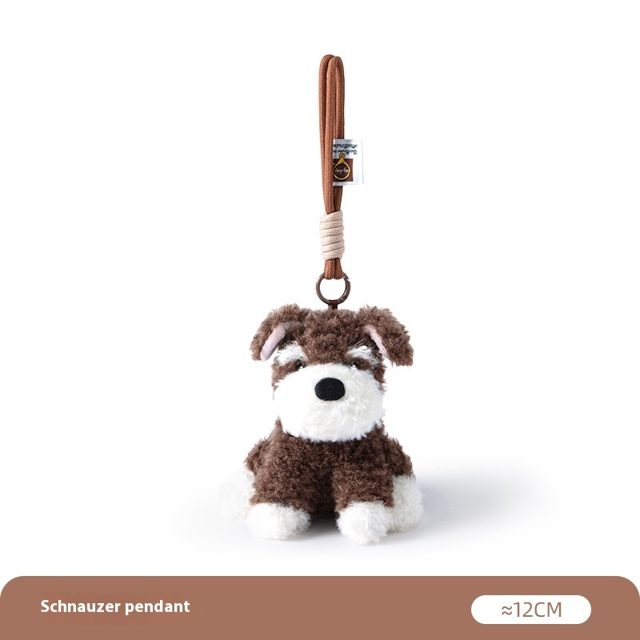 Scruffy Schnauzer Puppy Keychain