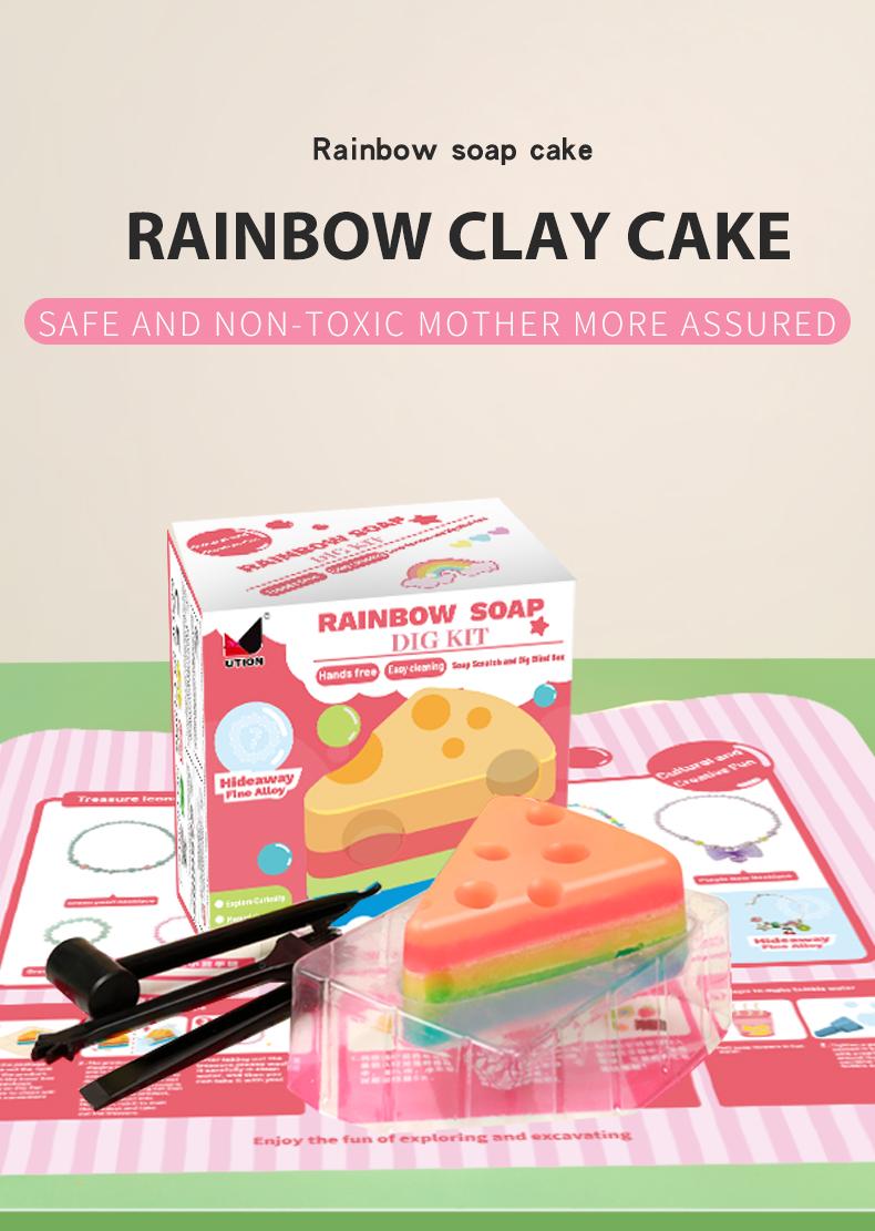 Rainbow Clay Cake, Safe Non-toxic Toy โ photo 4