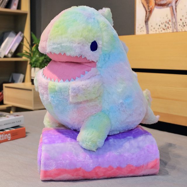 Tie-Dye Dino 2-in-1 Plush & Blanket — photo 3