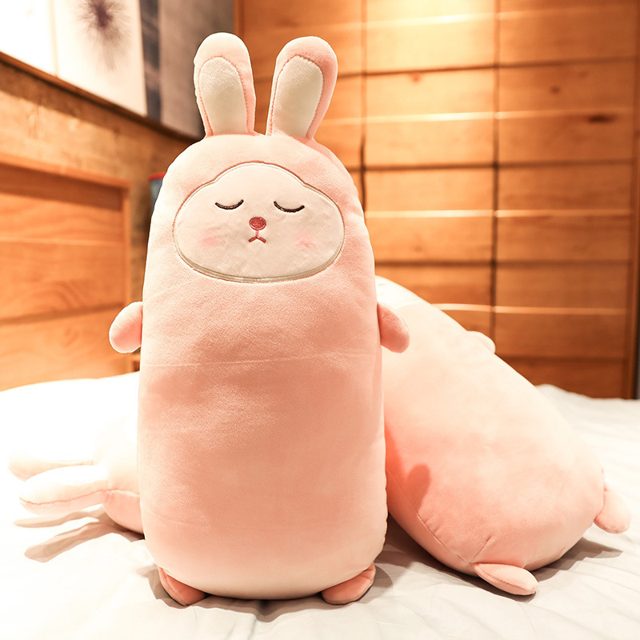 Sleepy Bunny-Suit Bolster Plush — photo 3