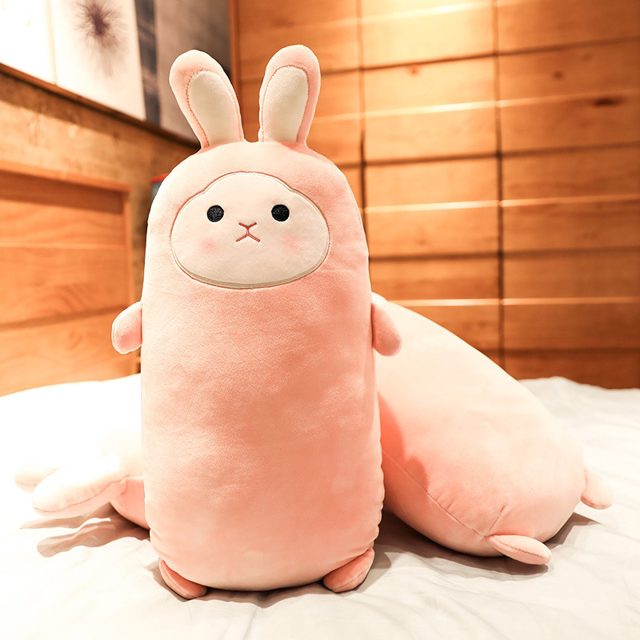 Curious Bunny-Suit Bolster Plush