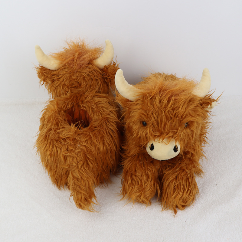 Highland Coo Fuzzy Cow Slippers โ photo 4