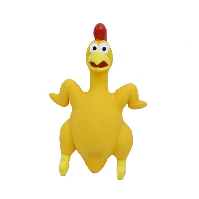 Screaming Rubber Chicken Squeak Toy