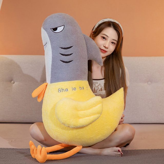 Grumpy Shark-Chicken Plush