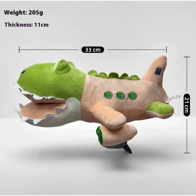 Croco-Jet Airplane Plush