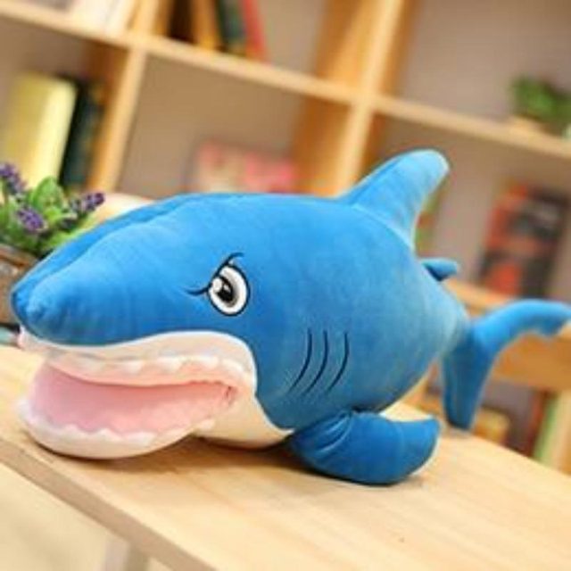 Cheeky Grey Shark Pillow Plush — photo 4
